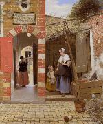 Pieter de Hooch The Courtyard of a House in Delft (mk08) oil painting picture wholesale